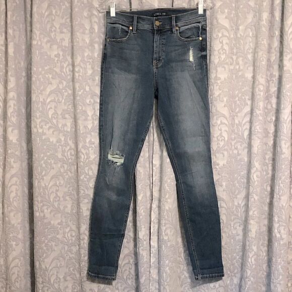 Level 99 distressed high rise skinny jeans size 28 - Picture 8 of 9